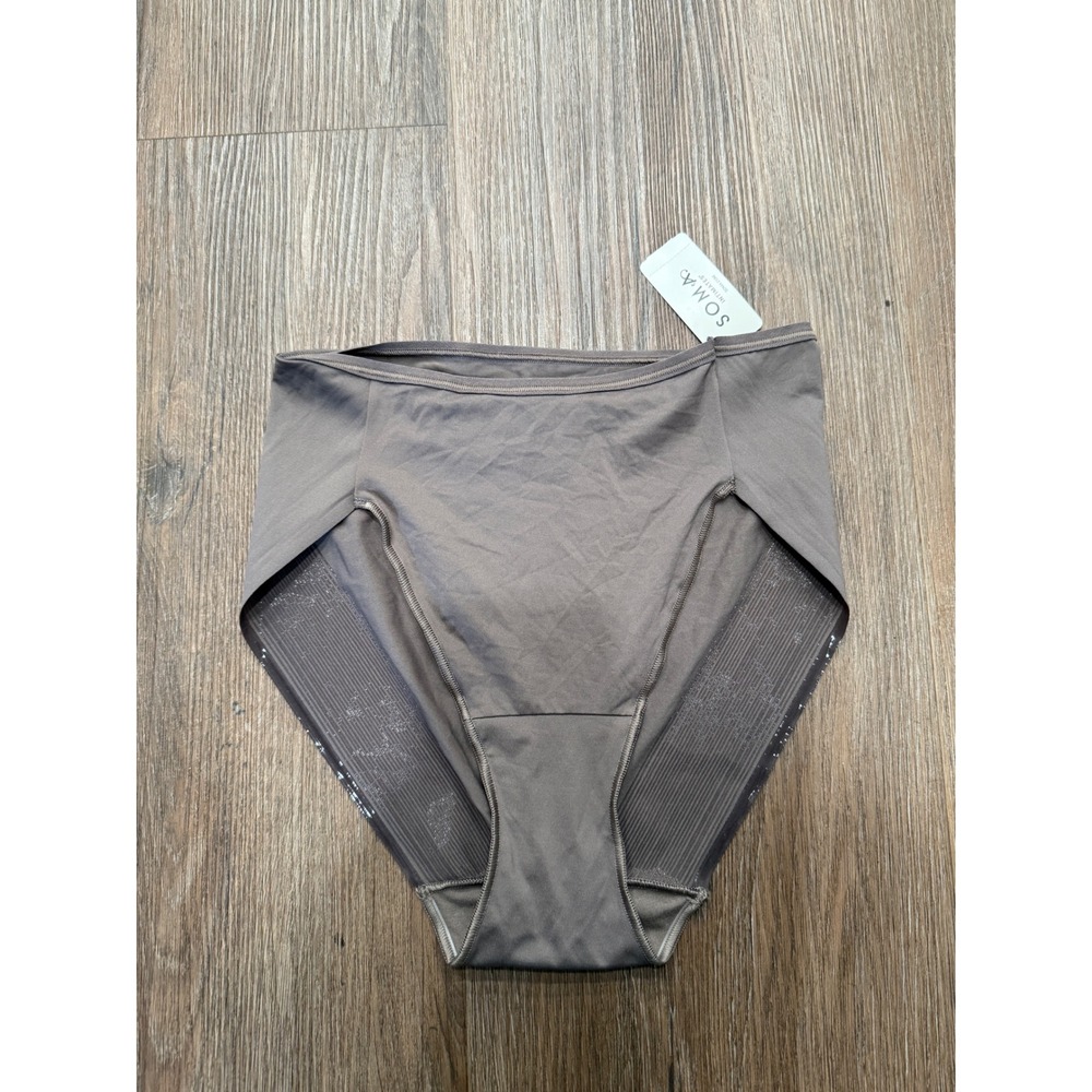 Soma Vanishing Edge Micro High Leg Briefs Mochaccino Brown 560000790 Mens Size M